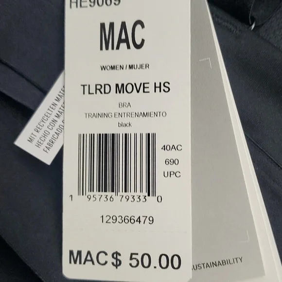 Adidas TLRD Move High Support Sports Bra Medium - Picture 4 of 10